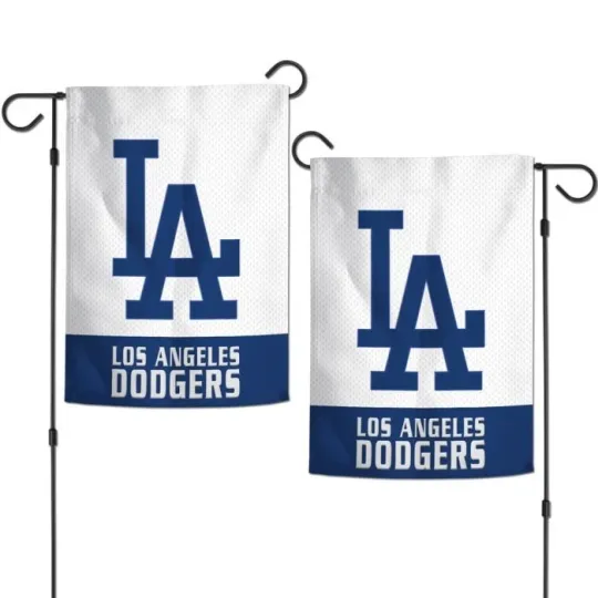 Discover LOS ANGELES DODGERS 2 SIDED EMBROIDERED APPLIQUE GARDEN FLAG 12.5"X18" MLB