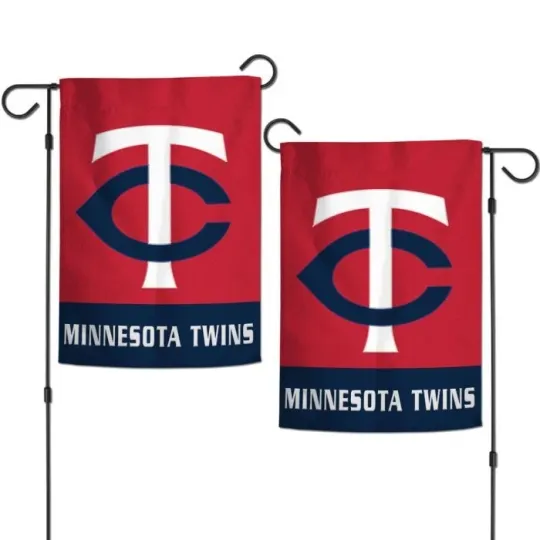 Discover MINNESOTA TWINS 2 SIDED EMBROIDERED APPLIQUE GARDEN FLAG 12.5"X18" MLB
