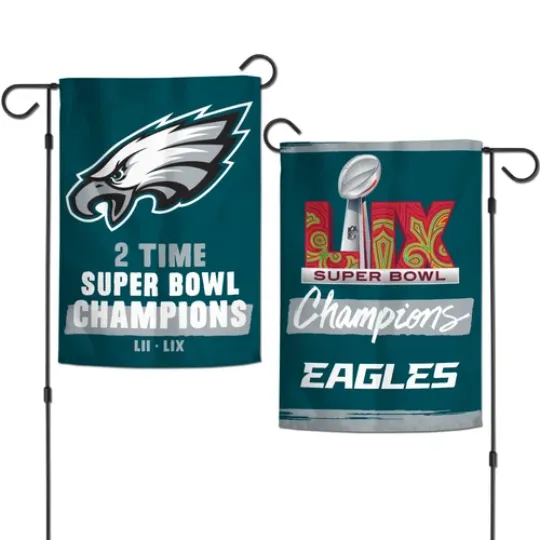 PHILADELPHIA SUPER BOWL LIX CHAMPIONS DOUBLE SIDED GARDEN FLAG