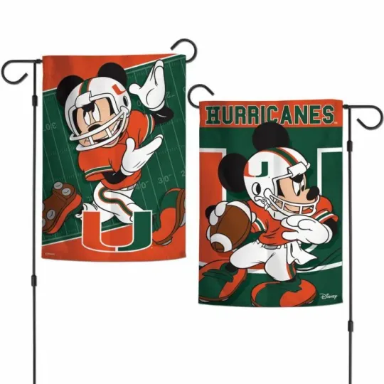 Discover MIAMI MICKEY MOUSE 2 SIDED GARDEN FLAG