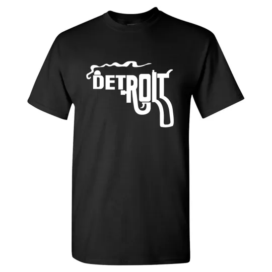 Discover Detroit Smoking Gun Michigan Hometown Pride Unisex T-Shirt