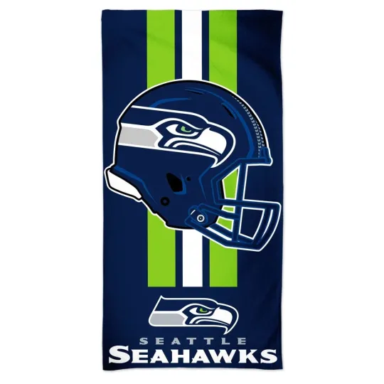 Discover Seattle Football Towel Beach Style