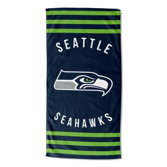 Discover Seattle Football Beach Towel