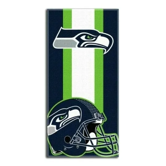 Discover football Seattle Beach Towel - Vertical Stripes