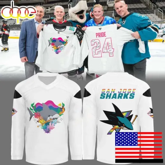 Discover San Jose Sharks Pride Night Hockey Jersey Unisex Team Gear