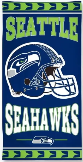 Discover Seattle Football Beach Towel