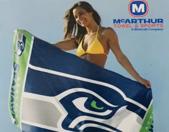 Discover Seattle Football McArthur  Beach Pool Towel