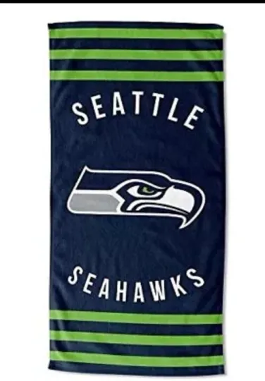 Discover Seattle Football Beach Towel