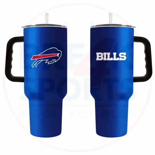 Discover Buffalo Bills 40oz Powder Coat Travel Tumbler with Handle