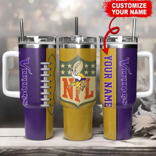 Discover Personalized Minnesota Football Team Vikingss 40 Oz Tumbler Gift for Fans