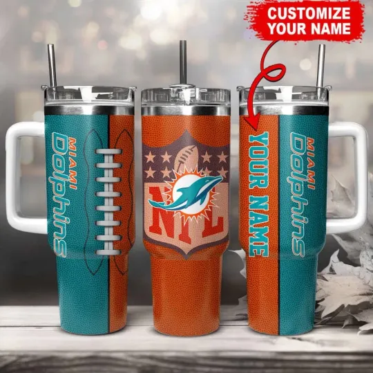 Discover Personalized Miami Football Team Dolphinss 40 Oz Tumbler Gift for Fans