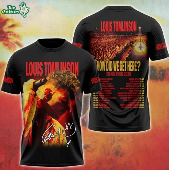Discover Louis Tomlinson How Did We Get Here 2026 Tour 3D T-Shirt