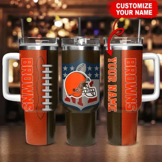 Discover Personalized Cleveland Football Team Brownss 40 Oz Tumbler Gift for Fans