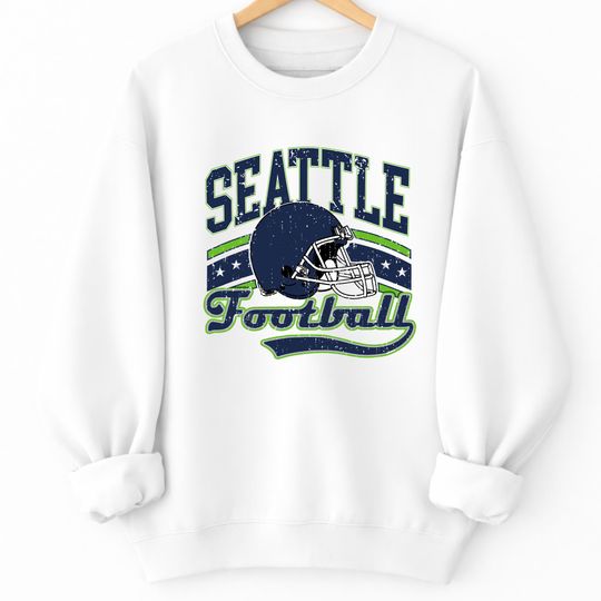 Vintage Seattle Seahawks Football Sweatshirt - Retro Fan Gift