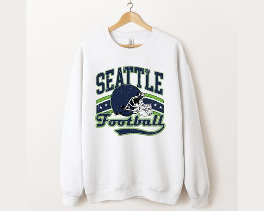 Discover Vintage Seattle Football Sweatshirt - Retro Seattle Fan Gift