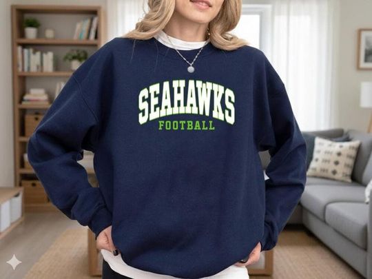 Discover Seattle Seahawks Sweatshirt, Gameday Crewneck, Football Fans Gift