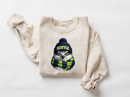 Vintage Seattle Football Crewneck Sweatshirt, Retro Seahawks Sweatshirt