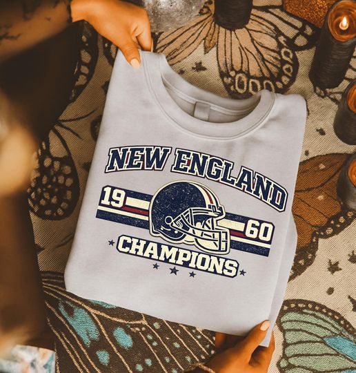 Discover New England Champions Retro Football Sweatshirt, Champs Vintage Sports Sweatshirt