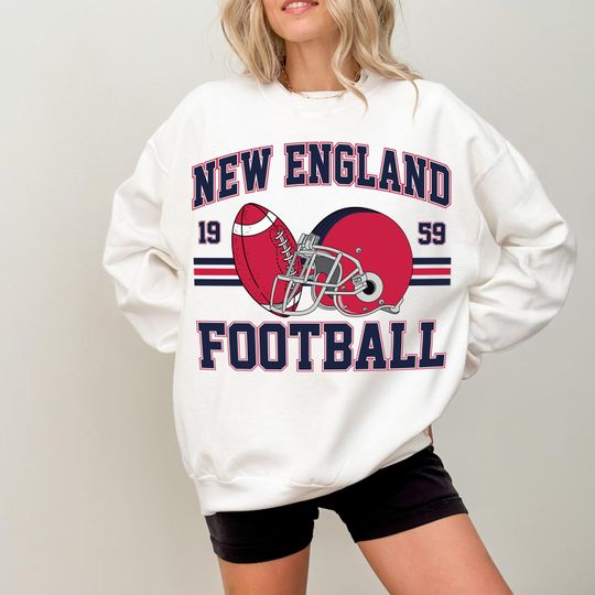 Discover Vintage New England Football Sweatshirt: Patriots Fan Gift