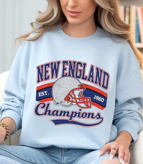Discover New England Football Vintage Sweatshirt, New England Football Fan Gift Shirt