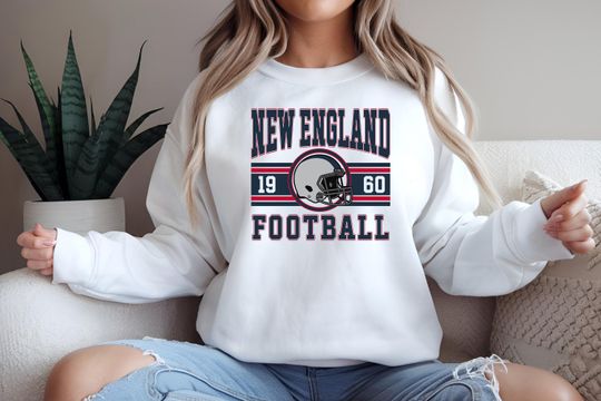 Discover New England Sweatshirt, Football Crewneck Sweatshirt, Patriots Football Jersey