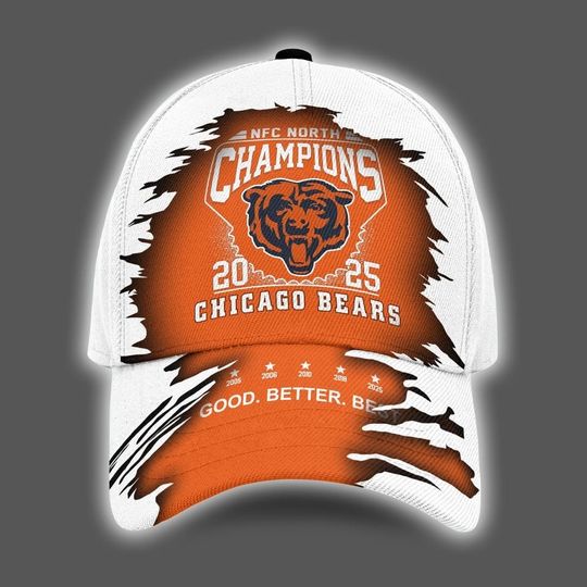 Chicago Bears 2025 NFC North Champions Good Better Best Classic Cap