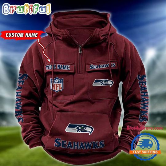 football Seattle Seahawks Football Cargo Hoodie