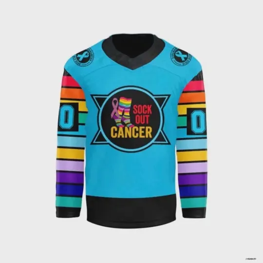 Discover Personalize Binghamton Black Bears Sock Out Cancer Hockey Jersey