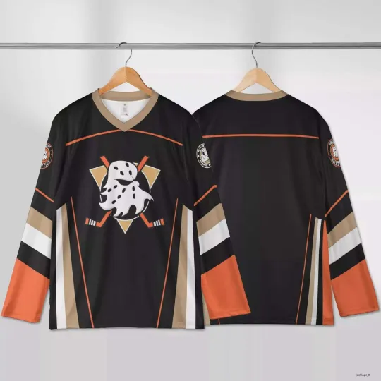 Anaheim Ducks x Ghost Hockey Shirt All Printed Hockey Team