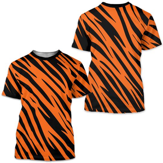 Bengal Tiger T-Shirt, Orange & Black T-Shirt, Tiger Striped Shirt, Cincinnati T-Shirt