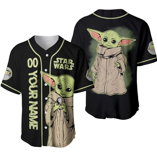 Custom Grogu Baseball Jersey – Star Wars Matching Outfit for Kids & Adults