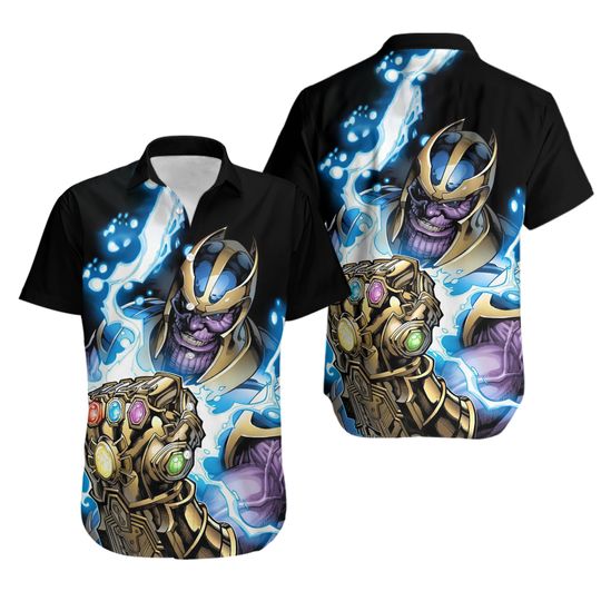 Thanos Hawaiian Shirt, Marvel Hawaiian Shirt, Villains Club Hawaiian Shirt