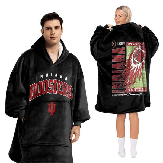 Indiana Football Unisex Blanket Hoodie