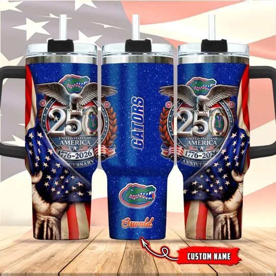 Florida Gators Stanley 40 oz Stainless Steel Tumblers with Handle H2.0 Flowstate Quencher