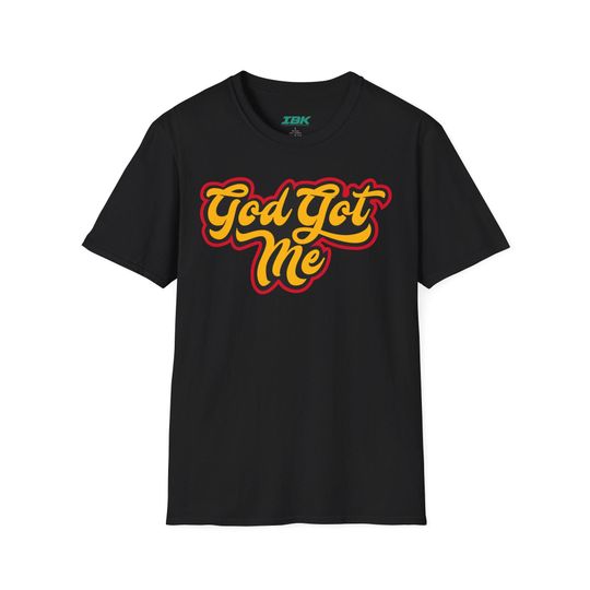 God Got Me T-Shirt, Retro Script Faith Typography, Christian Shirt