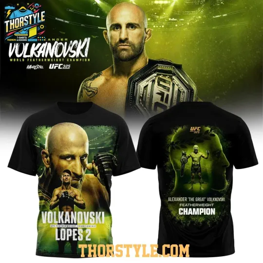 Discover Alexander Volkanovski UFC 325 Featherweight Champion 2026 3D T-shirt