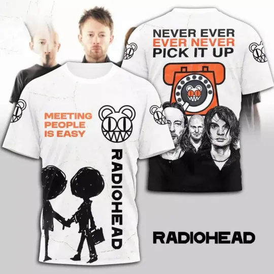 Radiohead Meeting People Is Easy 3D T-shirt, gift for fans US