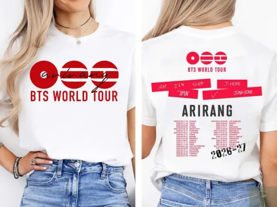 Discover BTS Kpop T-shirt, BTS World Tour Arirang 2026 Merch Gifts, Bangtan Come Back Shi