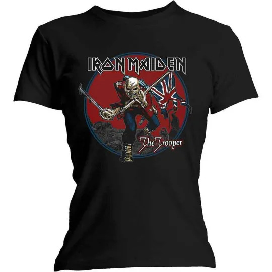 Discover Iron Maiden Women's Trooper Red Sky T-Shirt