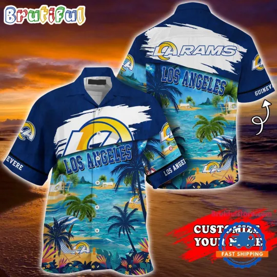 Discover Los Angeles Football Team Ramss Palm Tree Hot Summer Hawaiian Shirt Gifts Sport