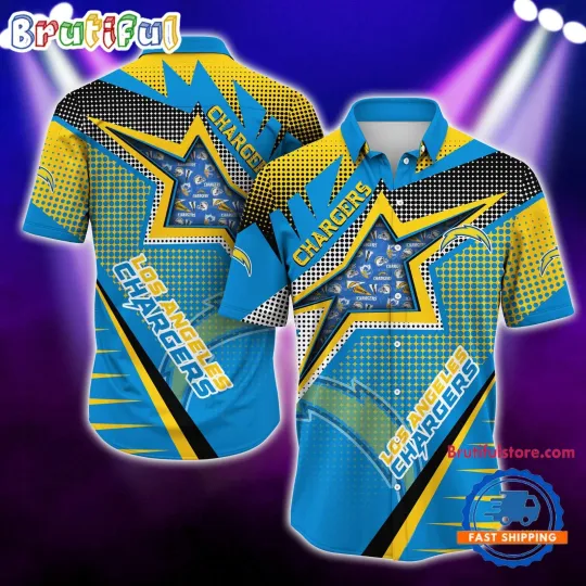 Discover Los Angeles Football Team Chargerss Special Star Hawaiian Shirts