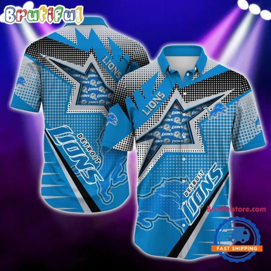 Discover Detroit Football Team Lionss Special Star Hawaiian Shirts