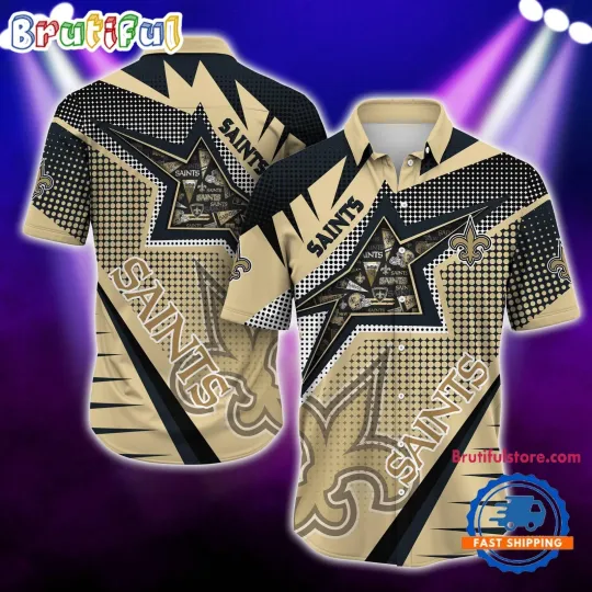 New Orleans Football Team saintss Special Star Hawaiian Shirts