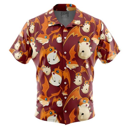 Patamon Digimon Hawaiian Shirt Unisex Tropical Summer Vacation Beachwear