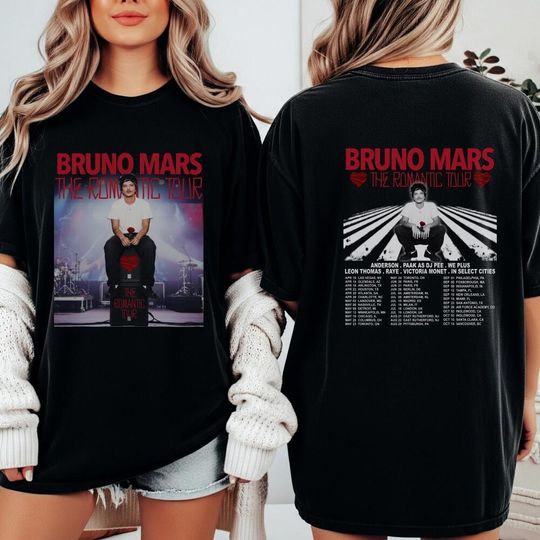 Discover Bruno Mars Retro Bootleg T-Shirt, Vintage Pop Music Graphic Tee, Unisex Concert Style Shirt, Gift for Music Fans