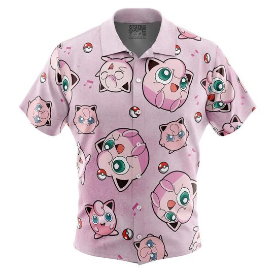 Discover Jigglypuff Pattern Hawaiian Shirt Unisex Summer Vacation Beach Outfit