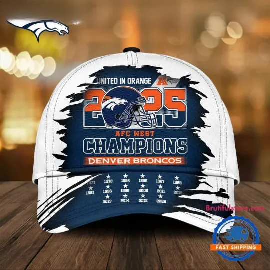Discover Broncos football AFC West Champions Super Bowl Classic Cap