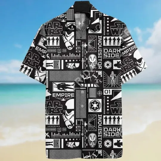 Discover Disney Star Wars Galaxy Edge Aloha Dark Side Black Hawaiian Shirt