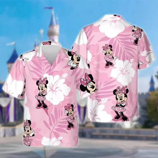 Discover Disney Funny Minnie Mouse Hawaiian Aloha Summer Vibe Trip Hawaiian Shirt