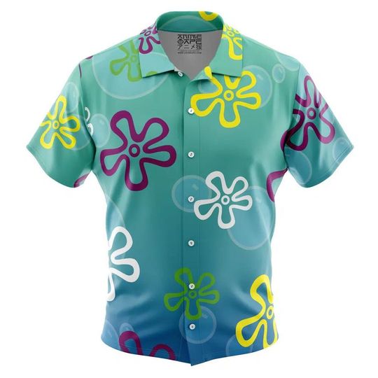 Spongebob Squarepants Bikini Bottom Hawaiian Shirt Tropical Button-Up Summer Beach Unisex Shirt